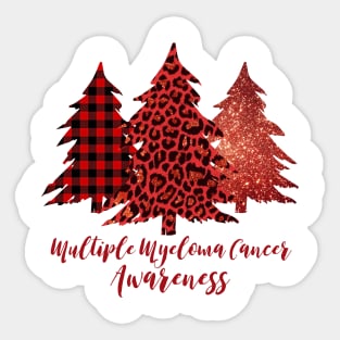 Multiple Myeloma Cancer Awareness Christmas Multiple Myeloma Gift Sticker